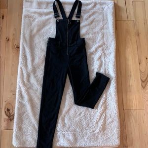 Girls black overalls